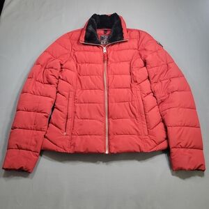 Abercrombie & Fitch Women's Red Puffer Coat